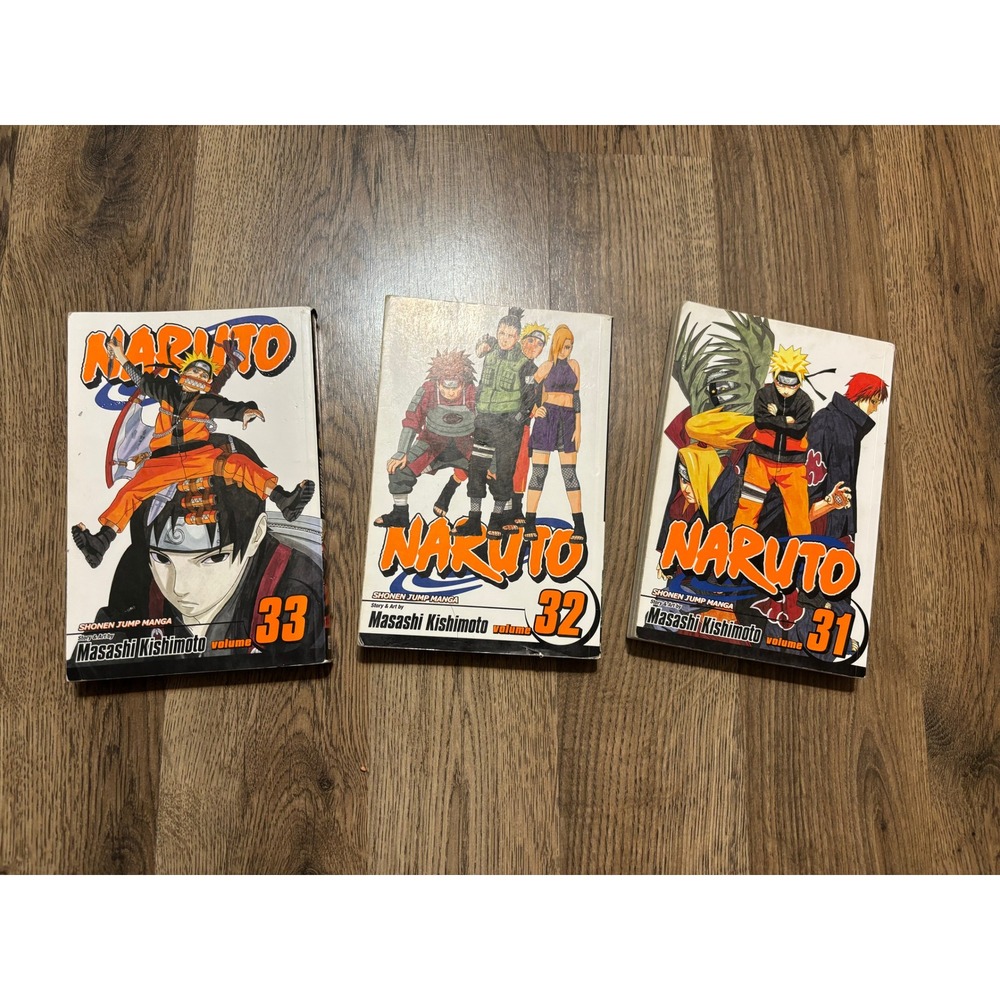 Viz Media Naruto Manga Book Set Unisex OS Multi Shonen Jump Volumes 31-33 Good
